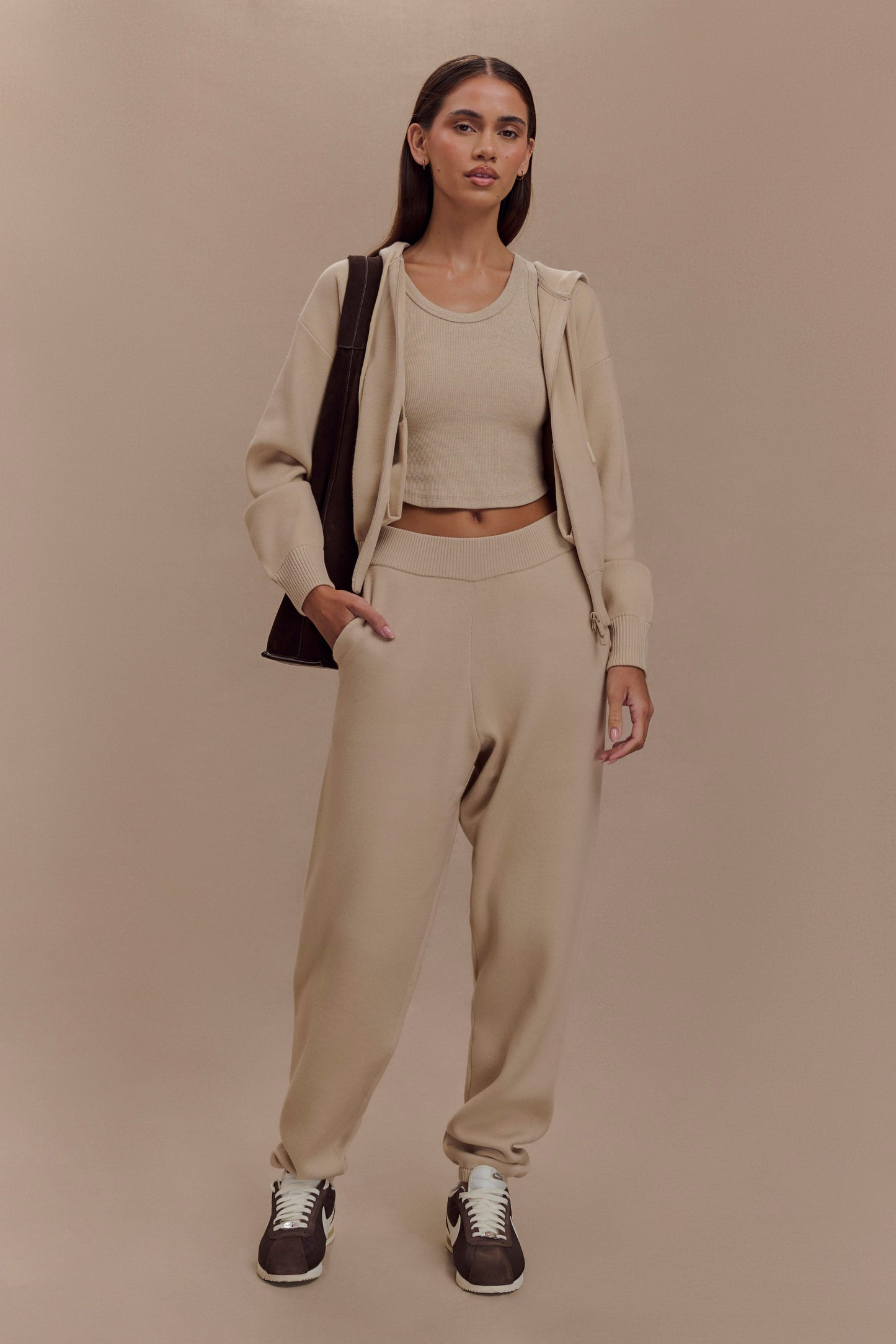 ROF Sami Örgü Jogger - Camel