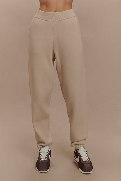 ROF Sami Örgü Jogger - Camel