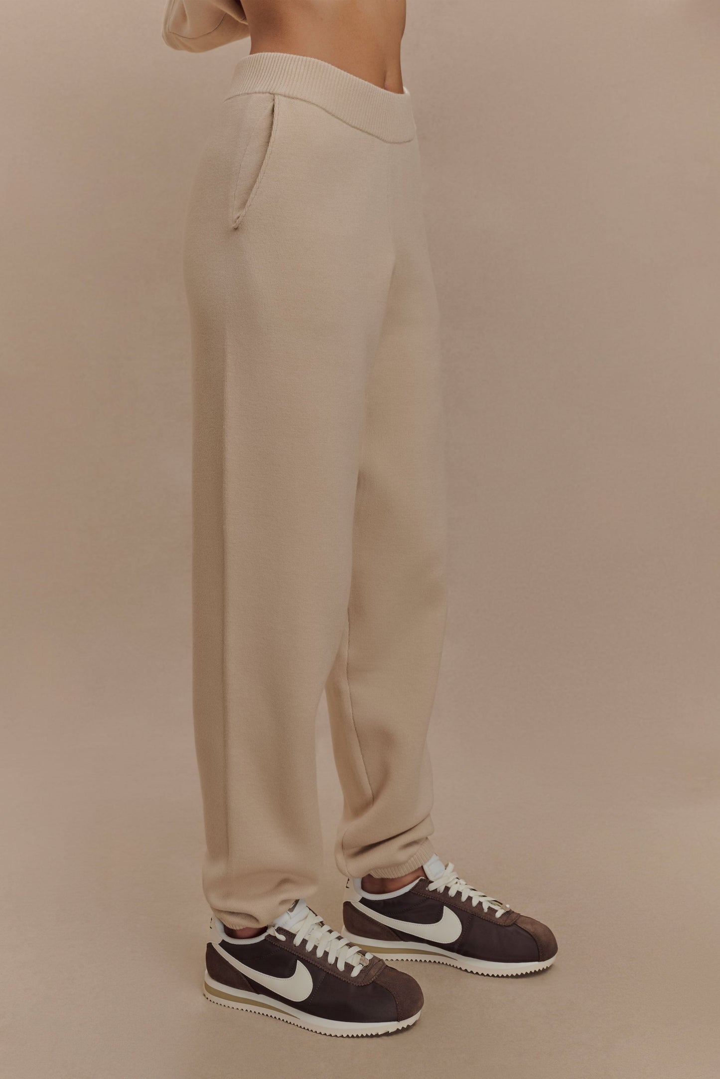 ROF Sami Örgü Jogger - Camel