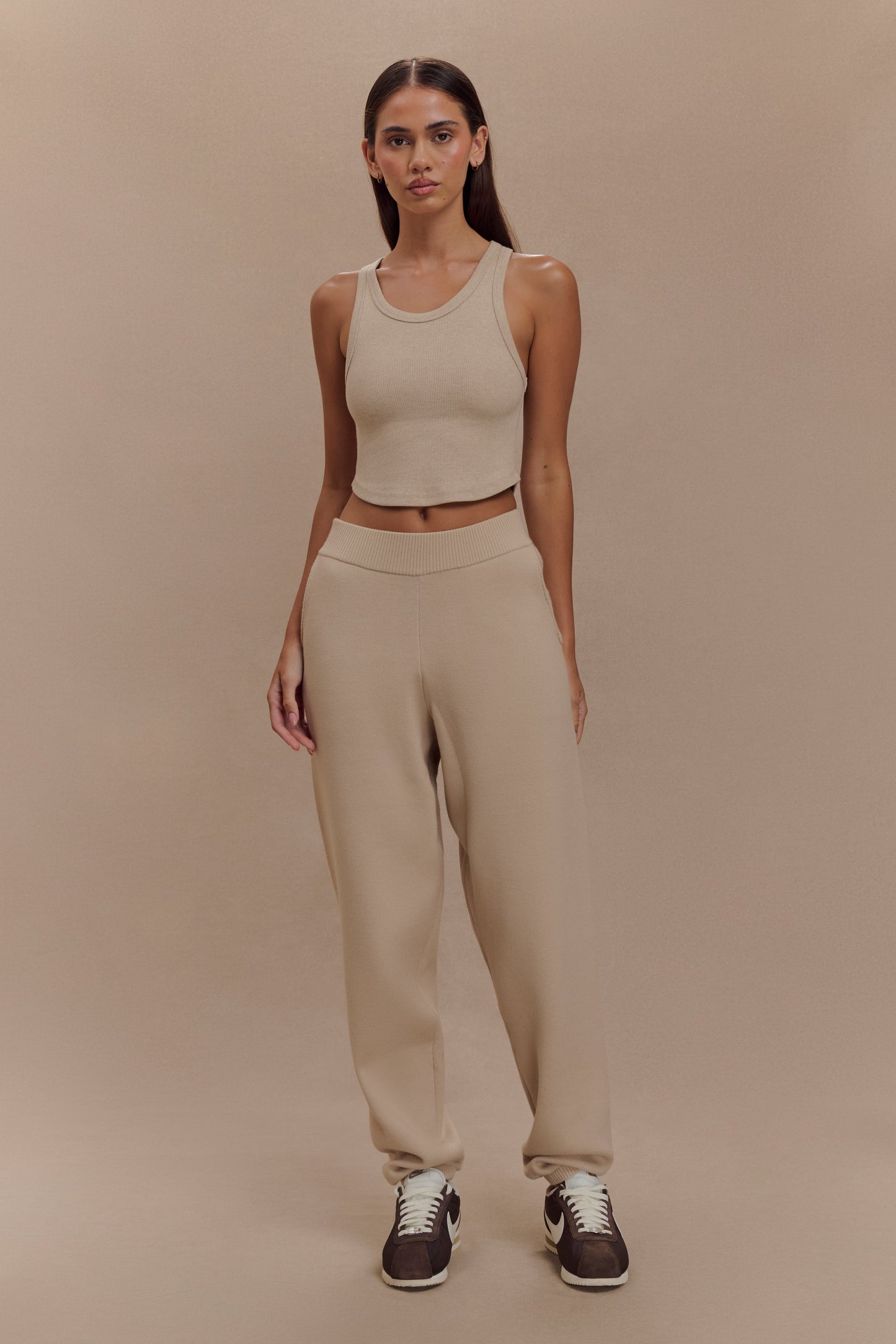 ROF Sami Örgü Jogger - Camel