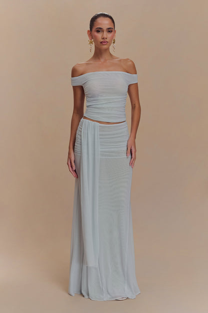 ROF Brooklyn File Crop Top - Soluk Mavi