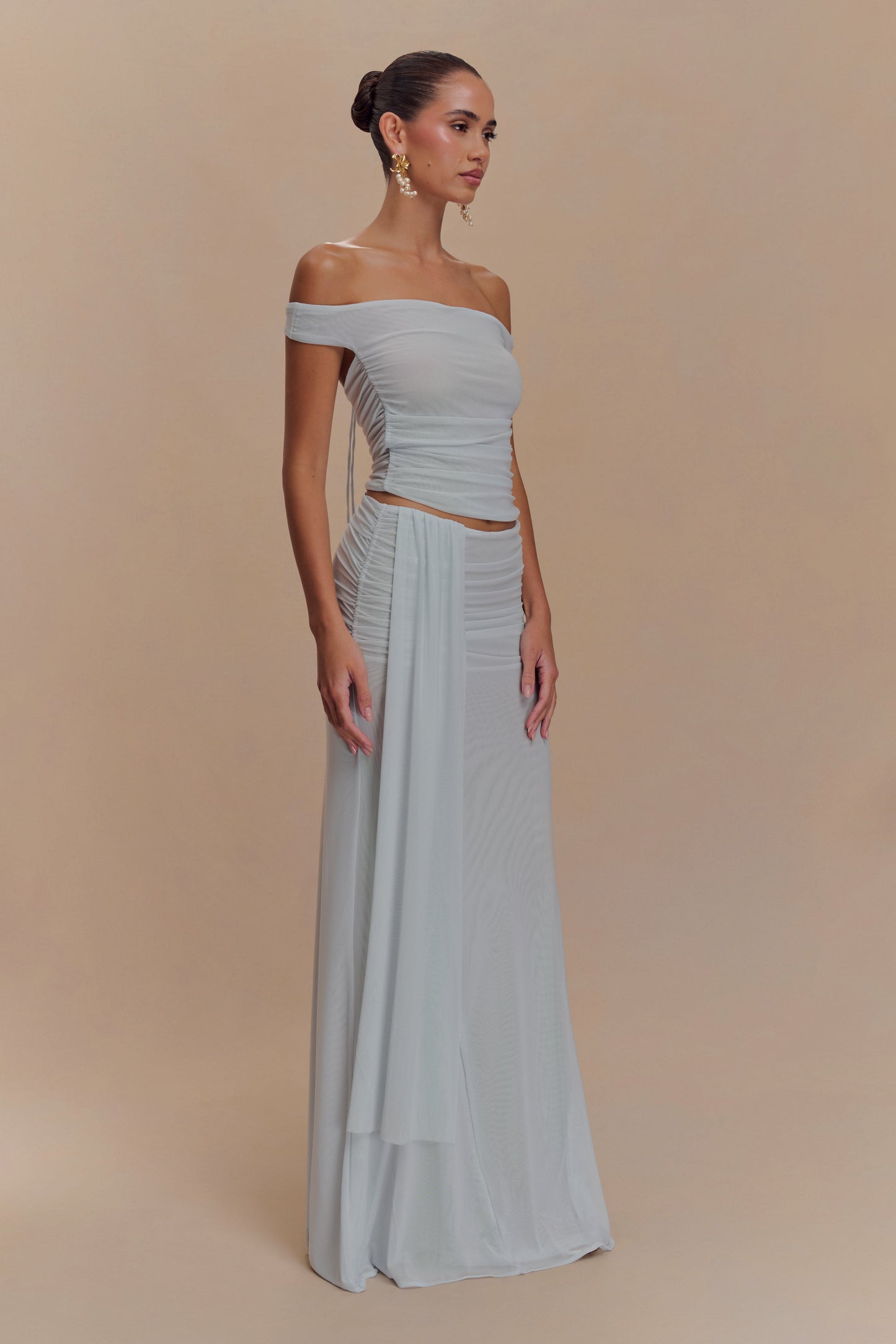 ROF Brooklyn File Crop Top - Soluk Mavi