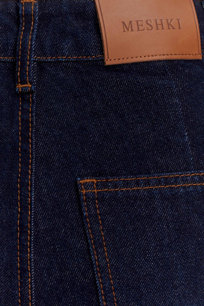 ROF Jen Geniş Paça Flare Denim Jeans - İndigo Mavi
