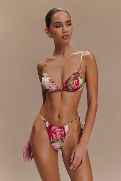 ROF Andie Dantelli Telli Yan Bikini Altı - Sonia Rose Print
