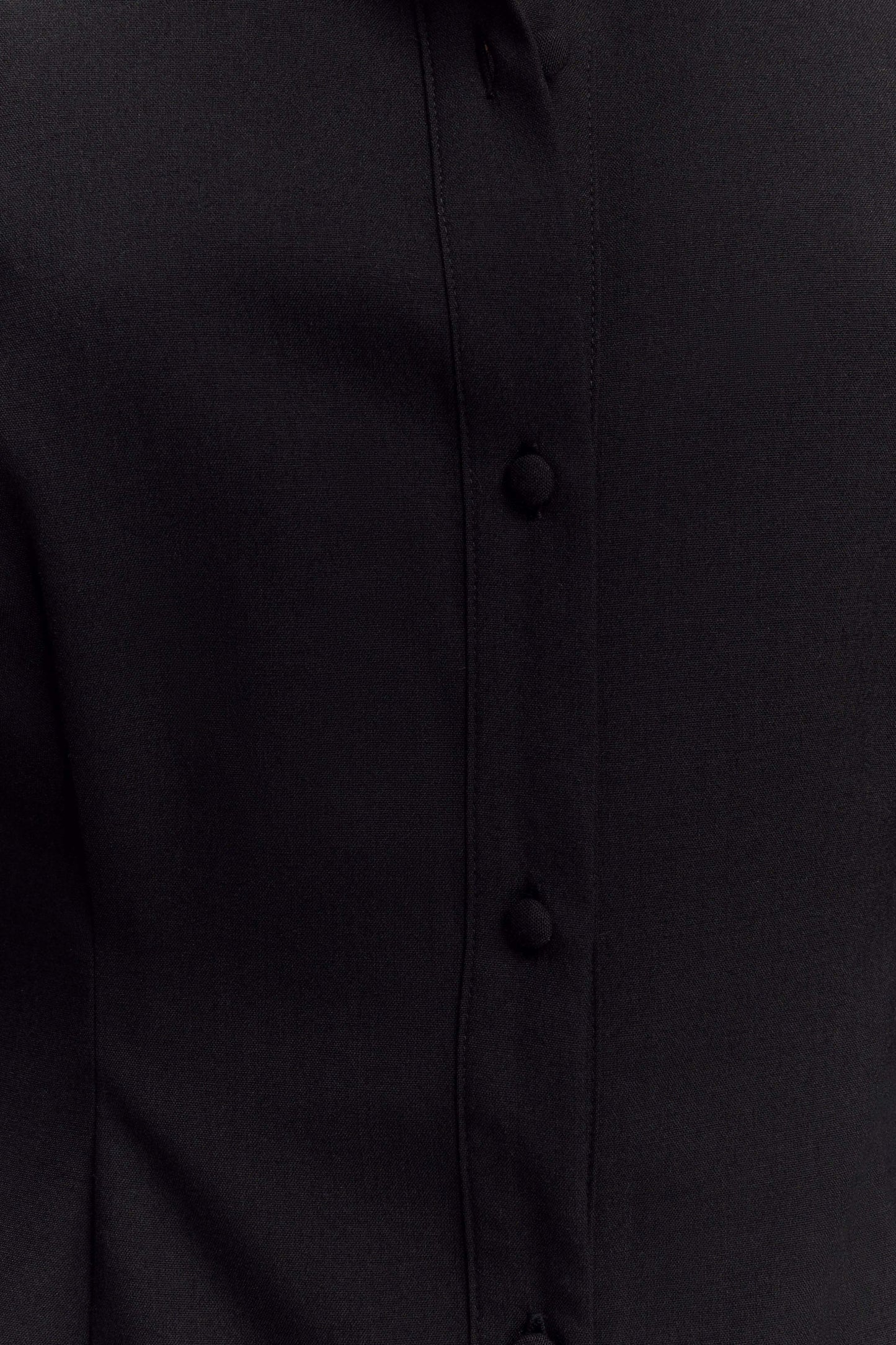 ROF Dorian Fitted Gömlek Mini Elbise - Siyah