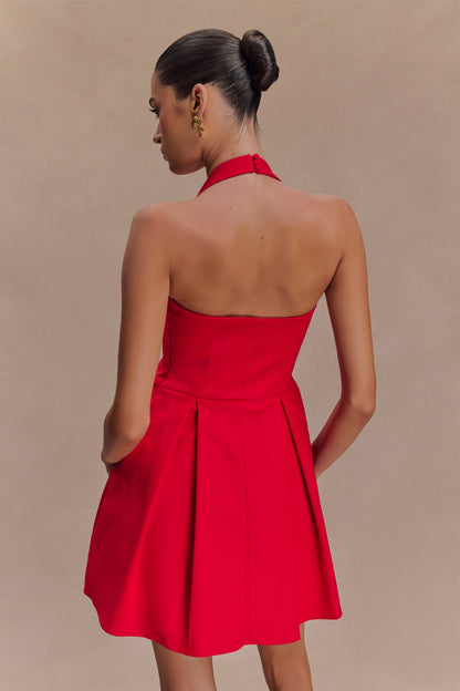 ROF Julia Halter Mini Elbise - Kırmızı