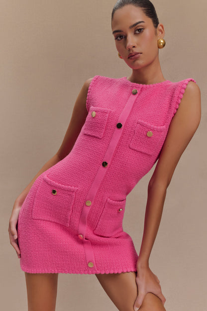 ROF Mia Triko Mini Elbise - Pembe