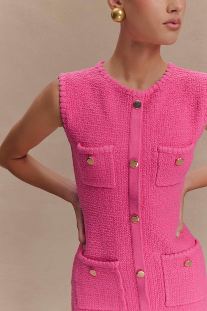 ROF Mia Triko Mini Elbise - Pembe
