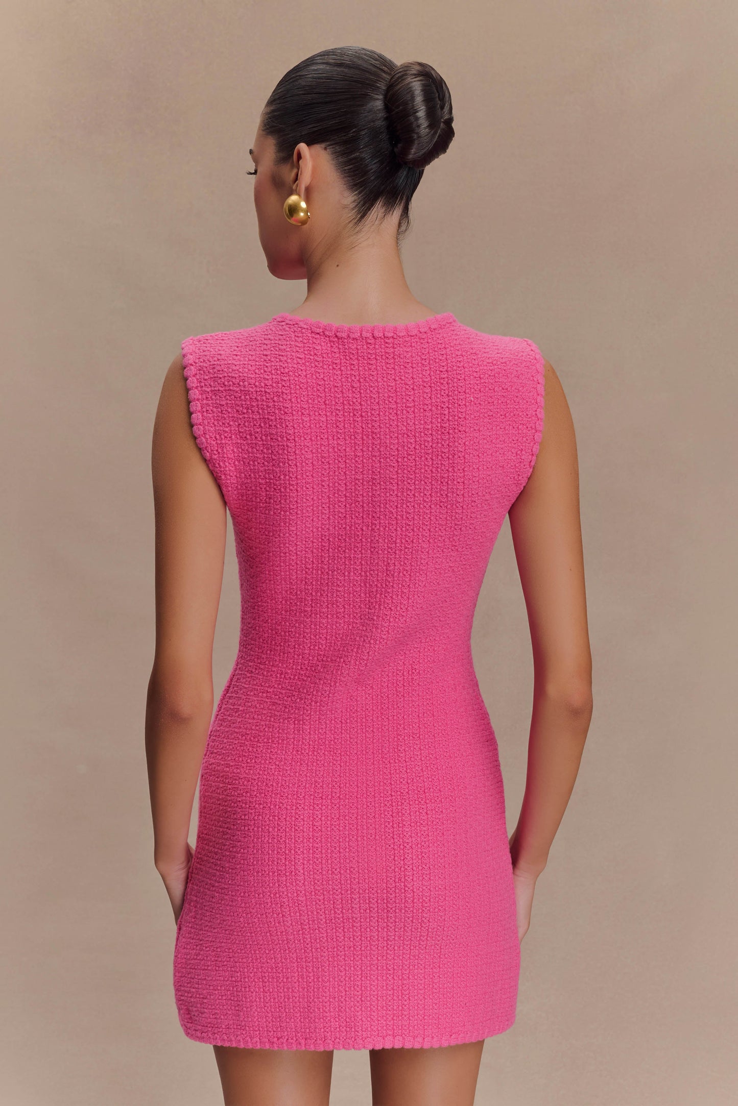 ROF Mia Triko Mini Elbise - Pembe