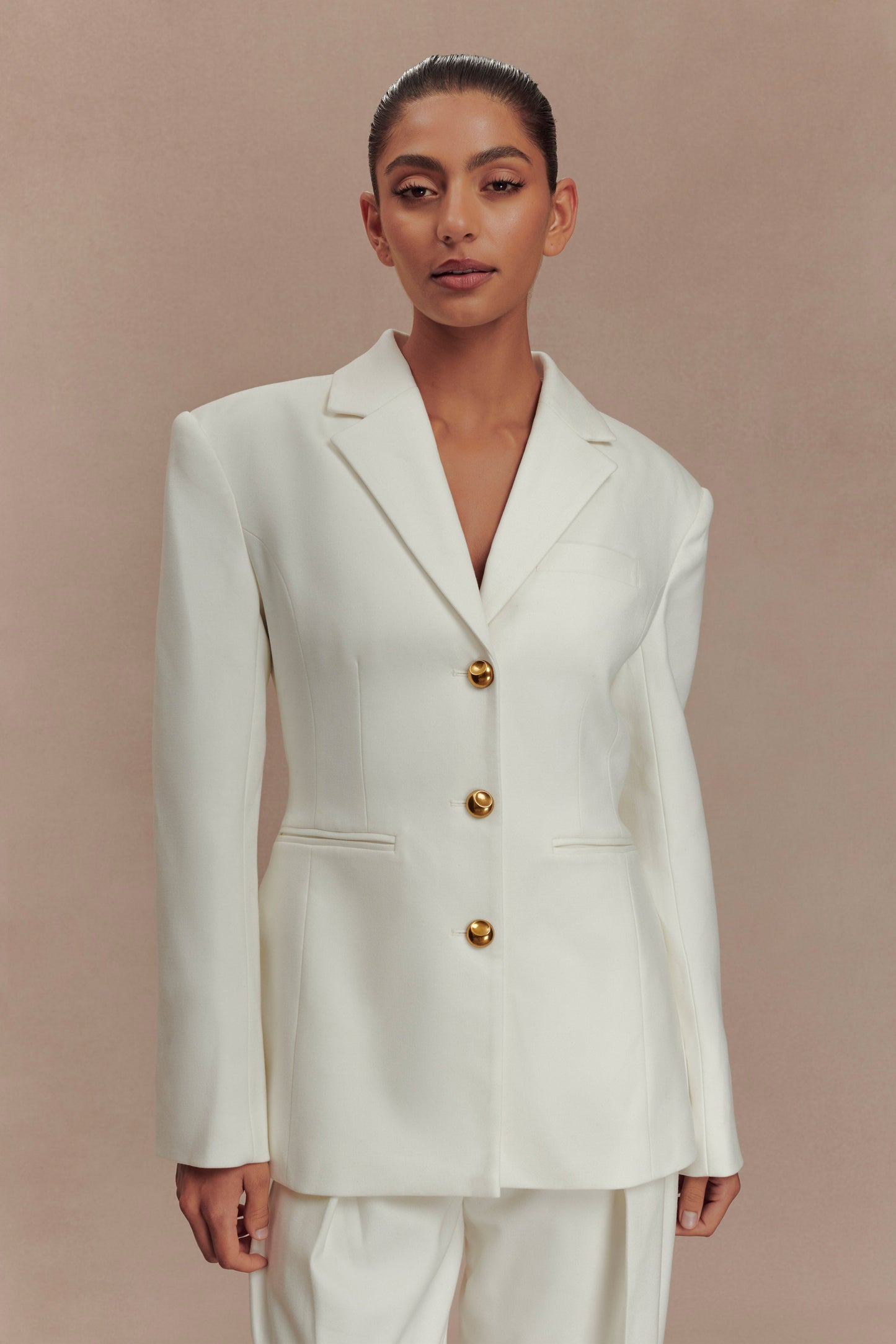 ROF Bellamy Cinched Blazer - Fildişi