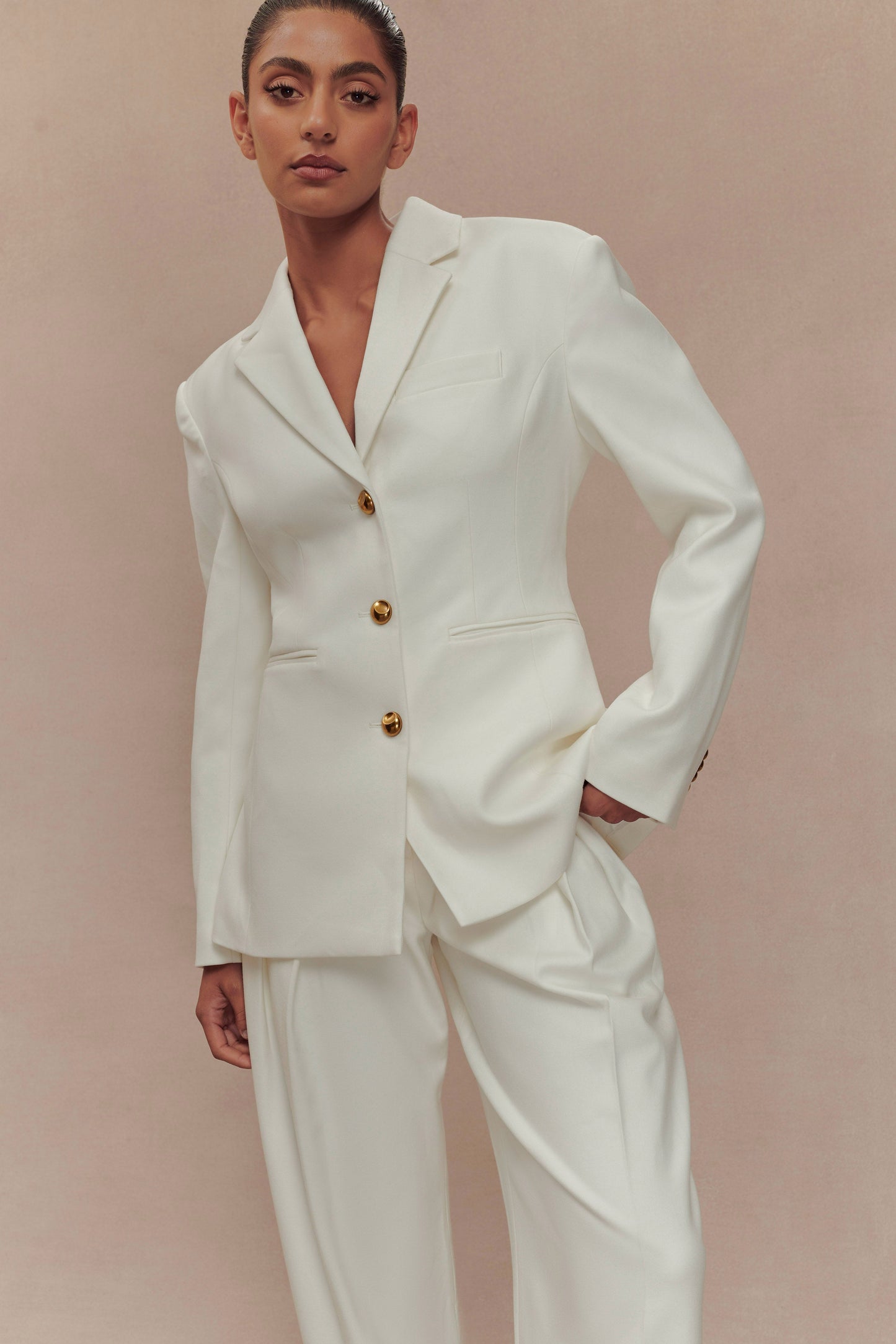 ROF Bellamy Cinched Blazer - Fildişi
