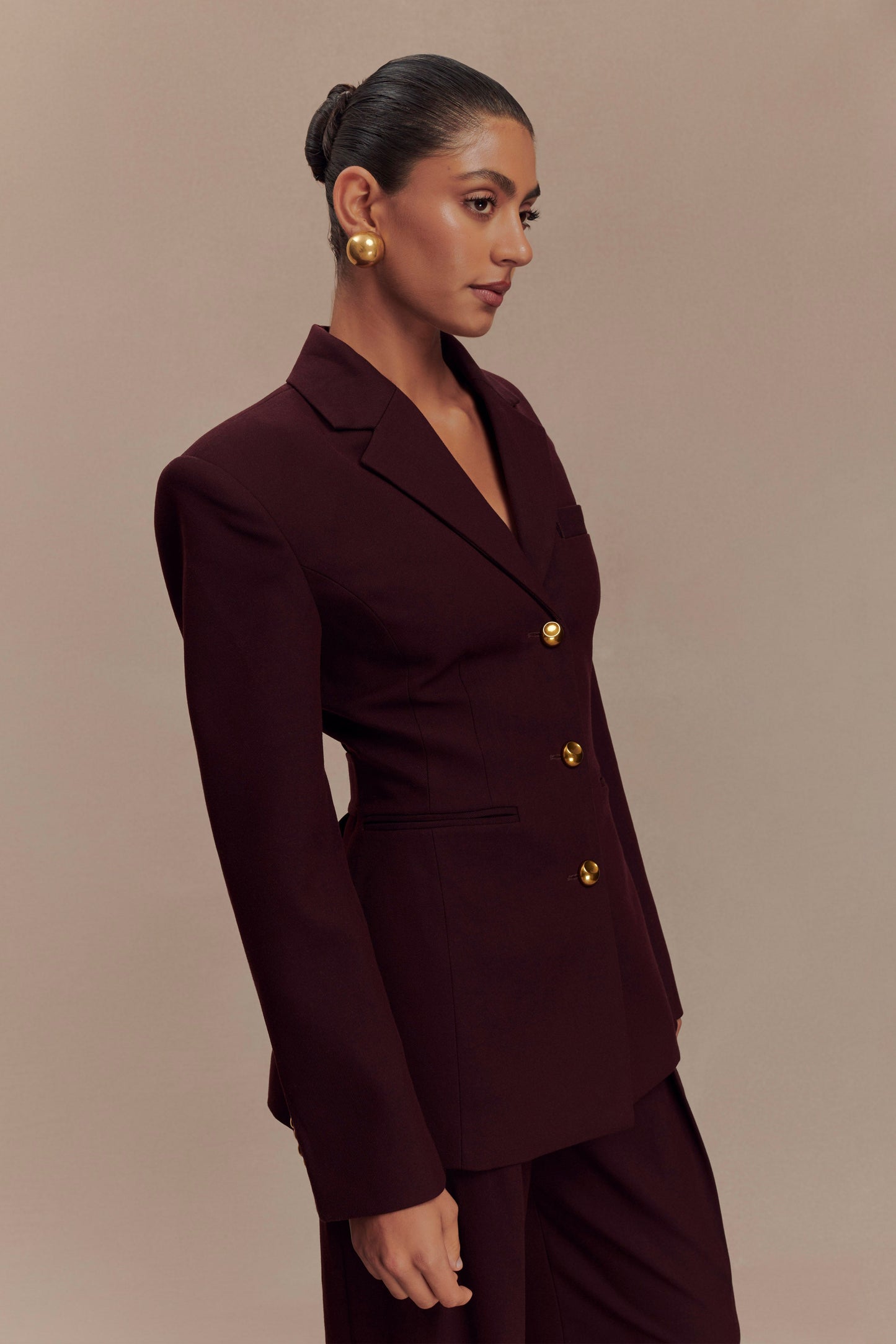 ROF Bellamy Cinched Blazer - Maun