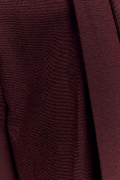 ROF Penelope Piliseli Yüksek Bel Pantolon - Maun