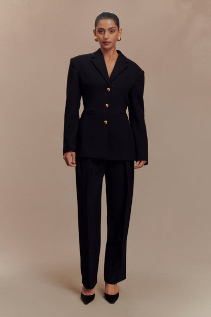 ROF Bellamy Cinched Blazer - Siyah