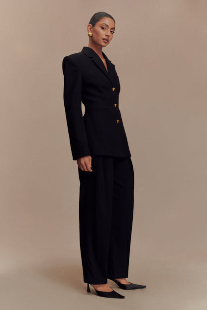 ROF Bellamy Cinched Blazer - Siyah