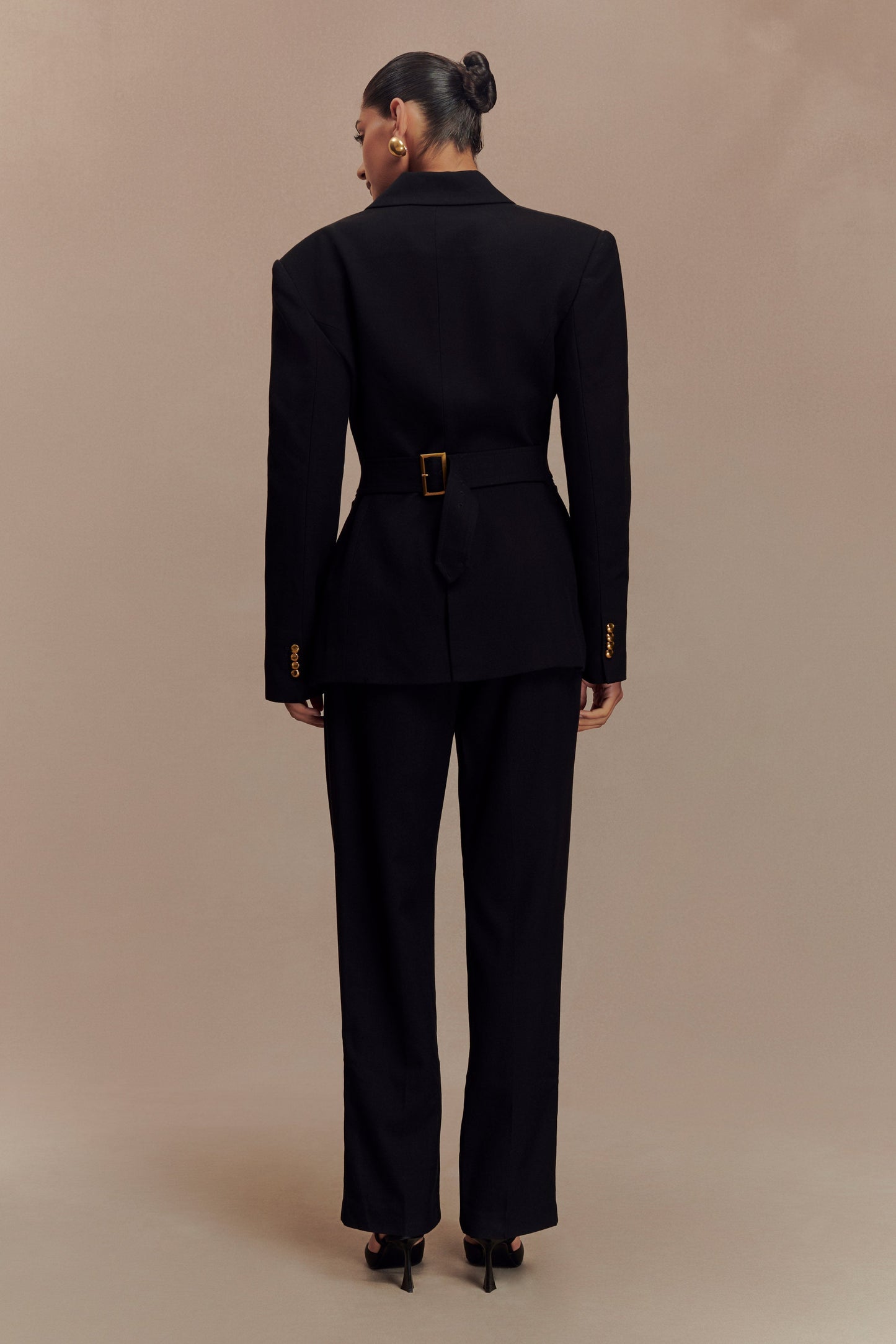 ROF Bellamy Cinched Blazer - Siyah