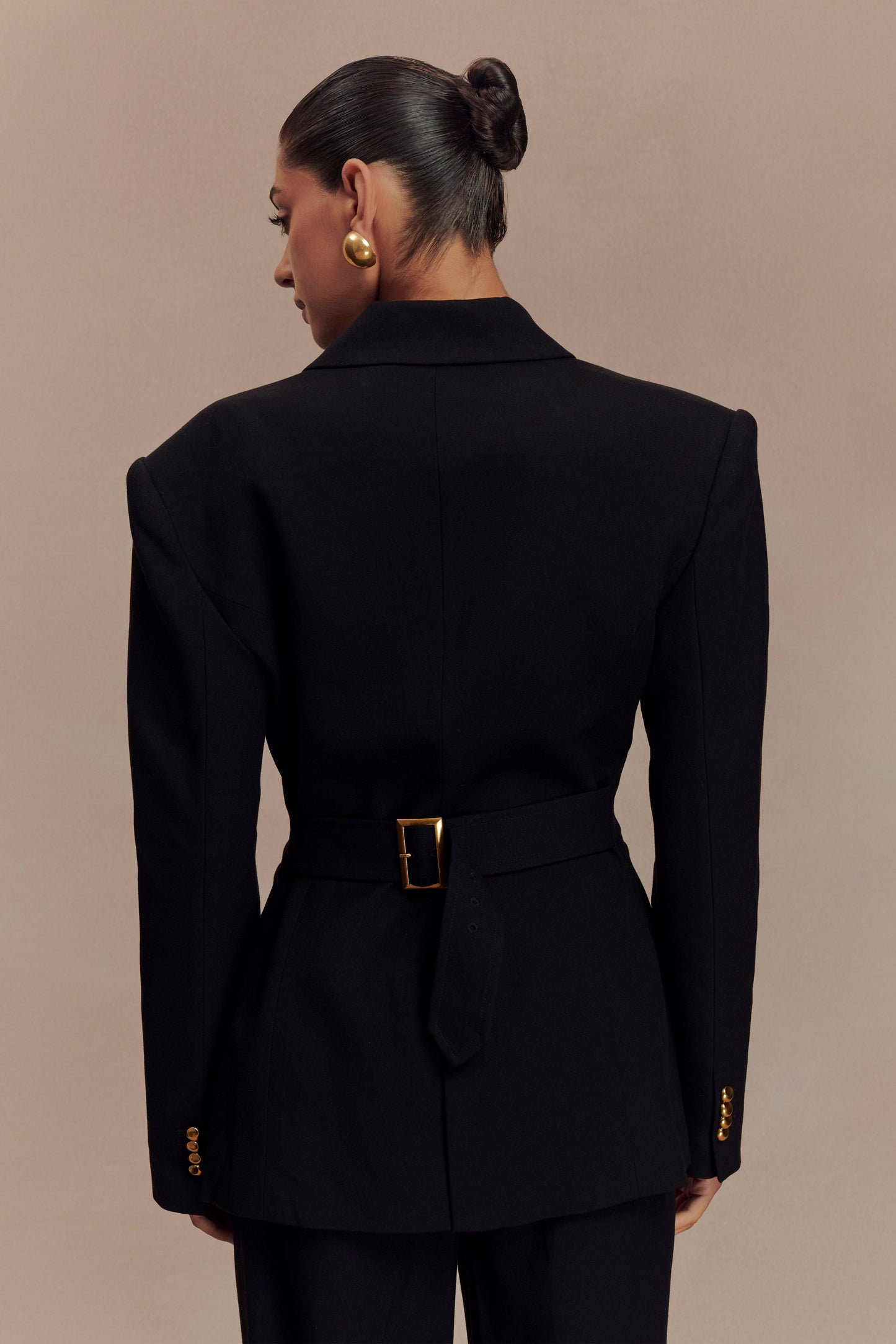 ROF Bellamy Cinched Blazer - Siyah