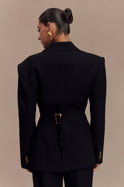 ROF Bellamy Cinched Blazer - Siyah