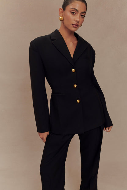 ROF Bellamy Cinched Blazer - Siyah