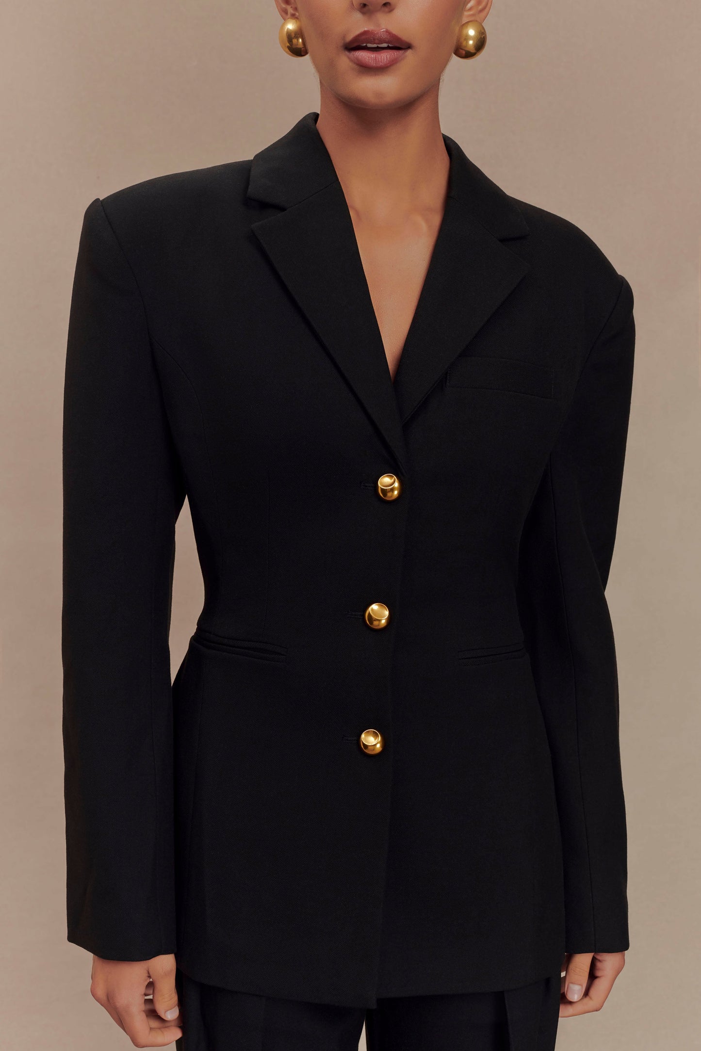 ROF Bellamy Cinched Blazer - Siyah
