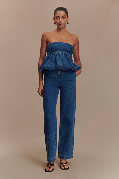 ROF Rayne Geniş Paça Denim Jean - 90'Lar Mavi