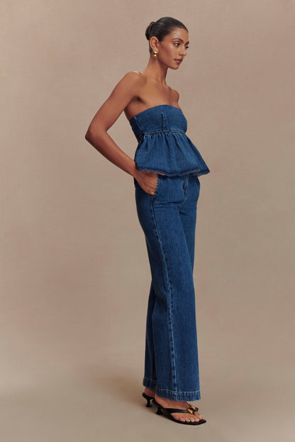 ROF Rayne Geniş Paça Denim Jean - 90'Lar Mavi