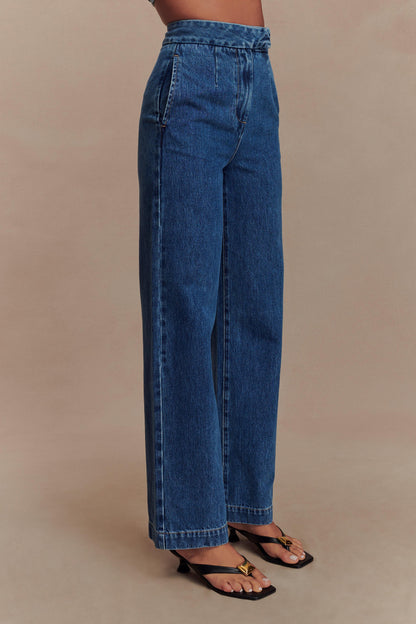 ROF Rayne Geniş Paça Denim Jean - 90'Lar Mavi