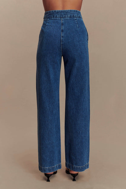 ROF Rayne Geniş Paça Denim Jean - 90'Lar Mavi