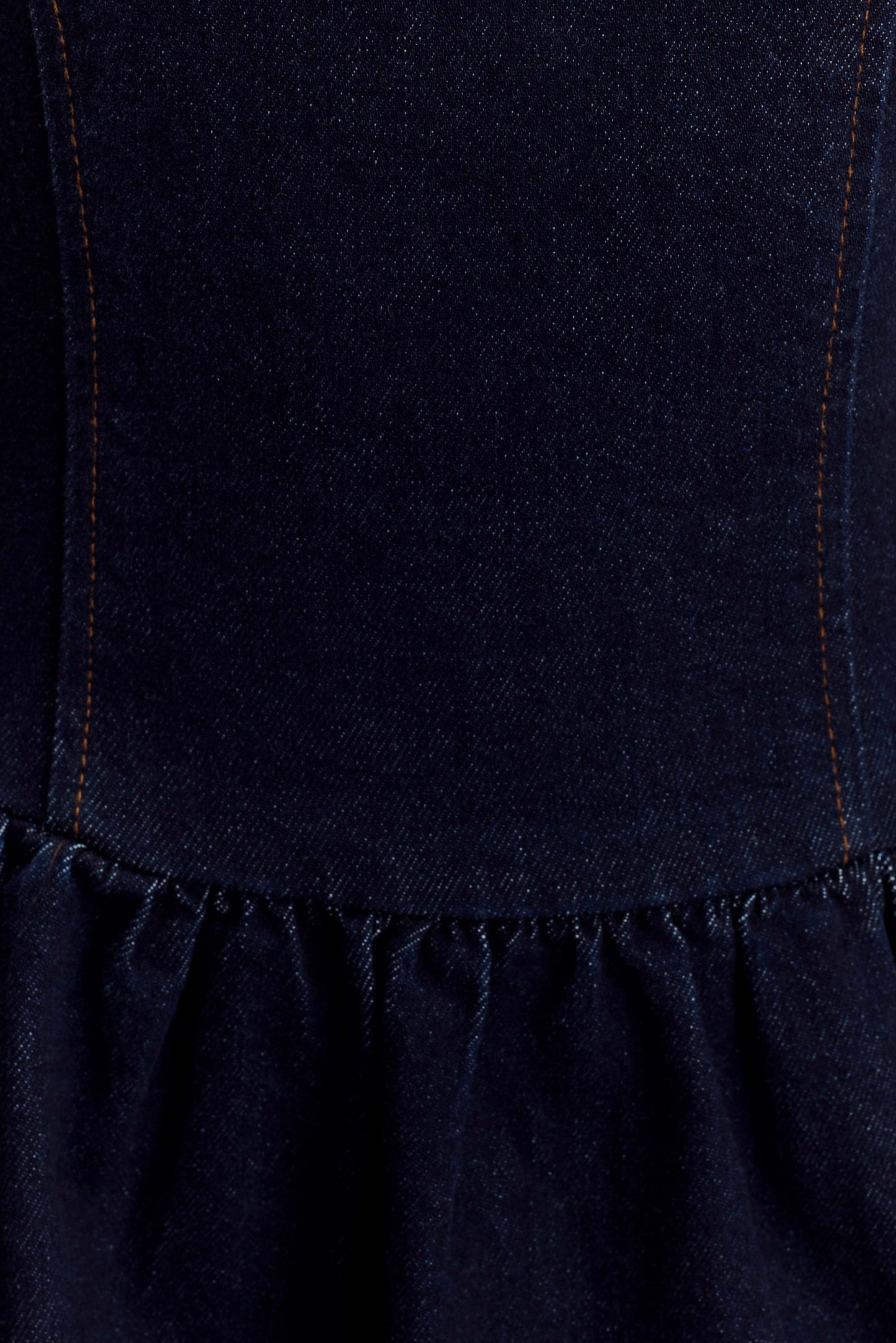 ROF Caroline Denim Boyundan Bağlamalı Midi Elbise - İndigo Mavi