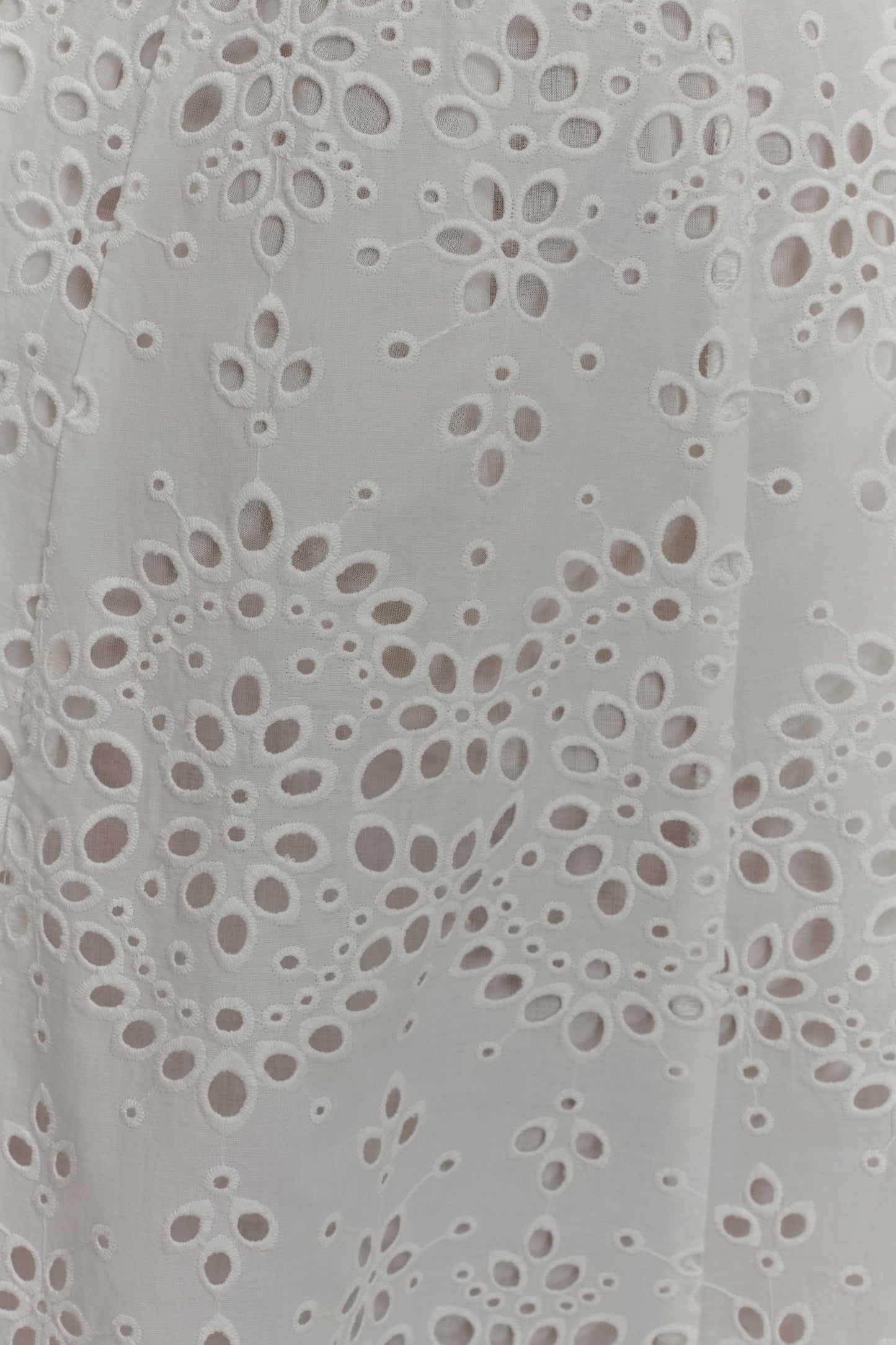ROF Arla Broderie Midi Etek - Beyaz