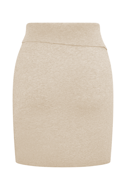 ROF Annabelle Örgü Mini Etek - Krem