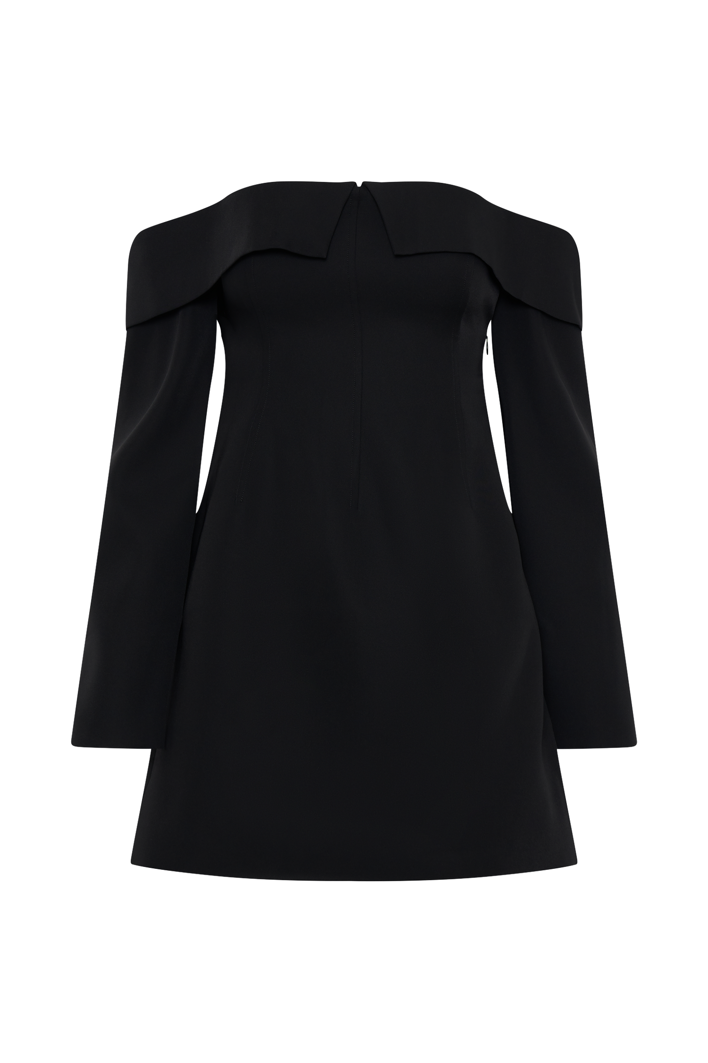 ROF Hugo Suiting Düşük Omuz Mini Elbise - Siyah