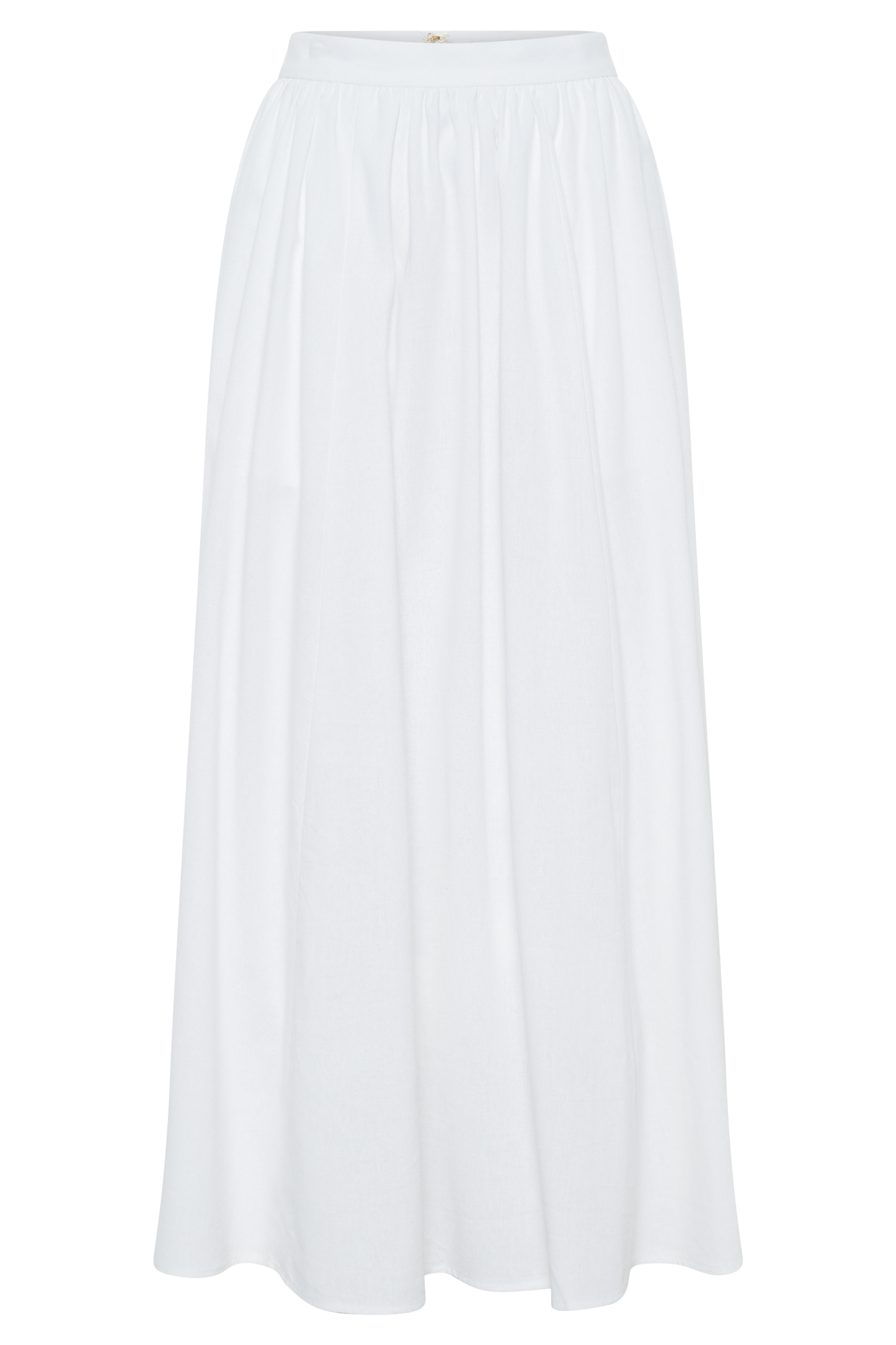 ROF Clarence Keten A-Line Maxi Etek - Beyaz