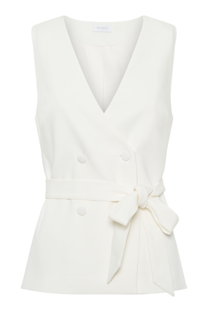 ROF Amelie Suiting Longline Yelek - Fildişi