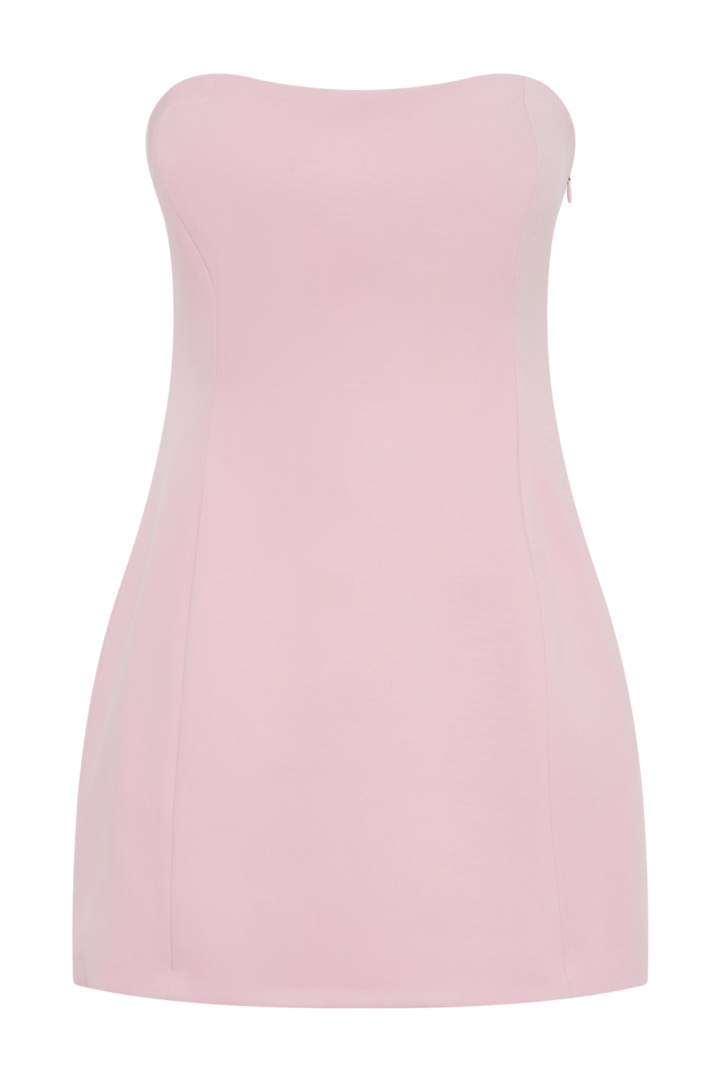 ROF Neeka Straplez Arkası Fiyonklu Mini Elbise - Pembe