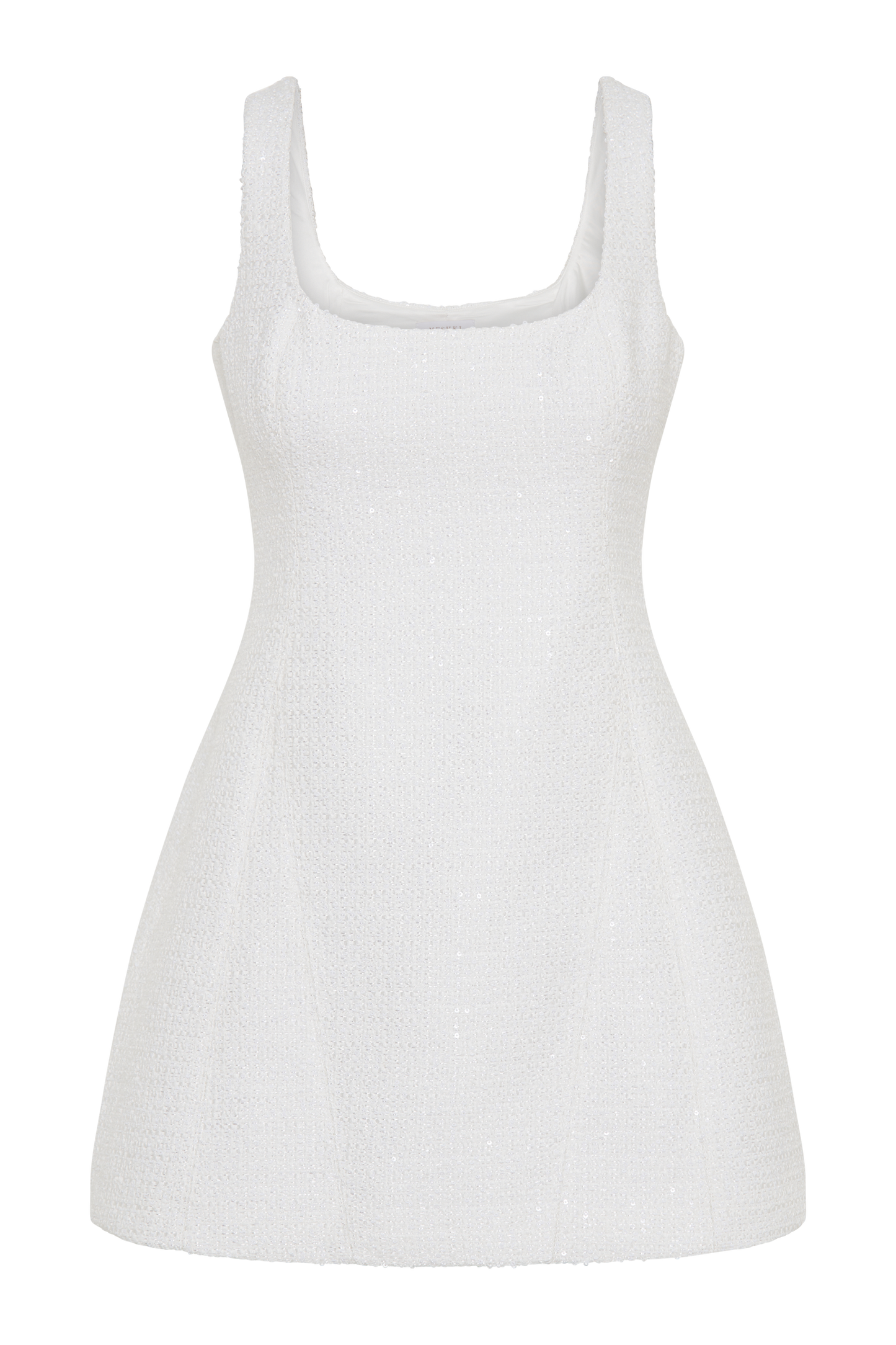 ROF Beth Tweed Mini Elbise - Beyaz