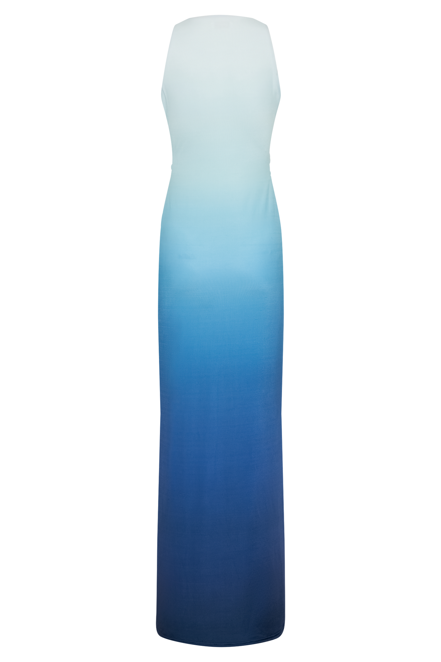 ROF Stella Drapeli Dar Maxi Elbise - Ombre Mavi