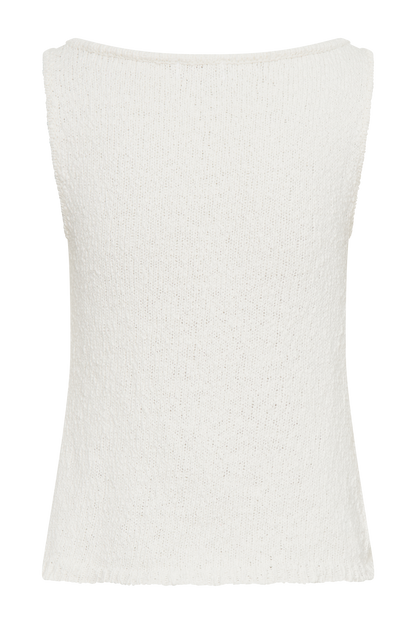 ROF Mackie Boucle Longline Yelek - Beyaz