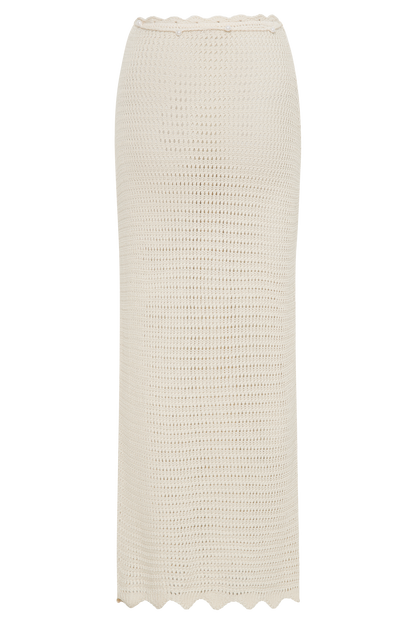 ROF Kira Örgü Maxi Etek - Buttercream