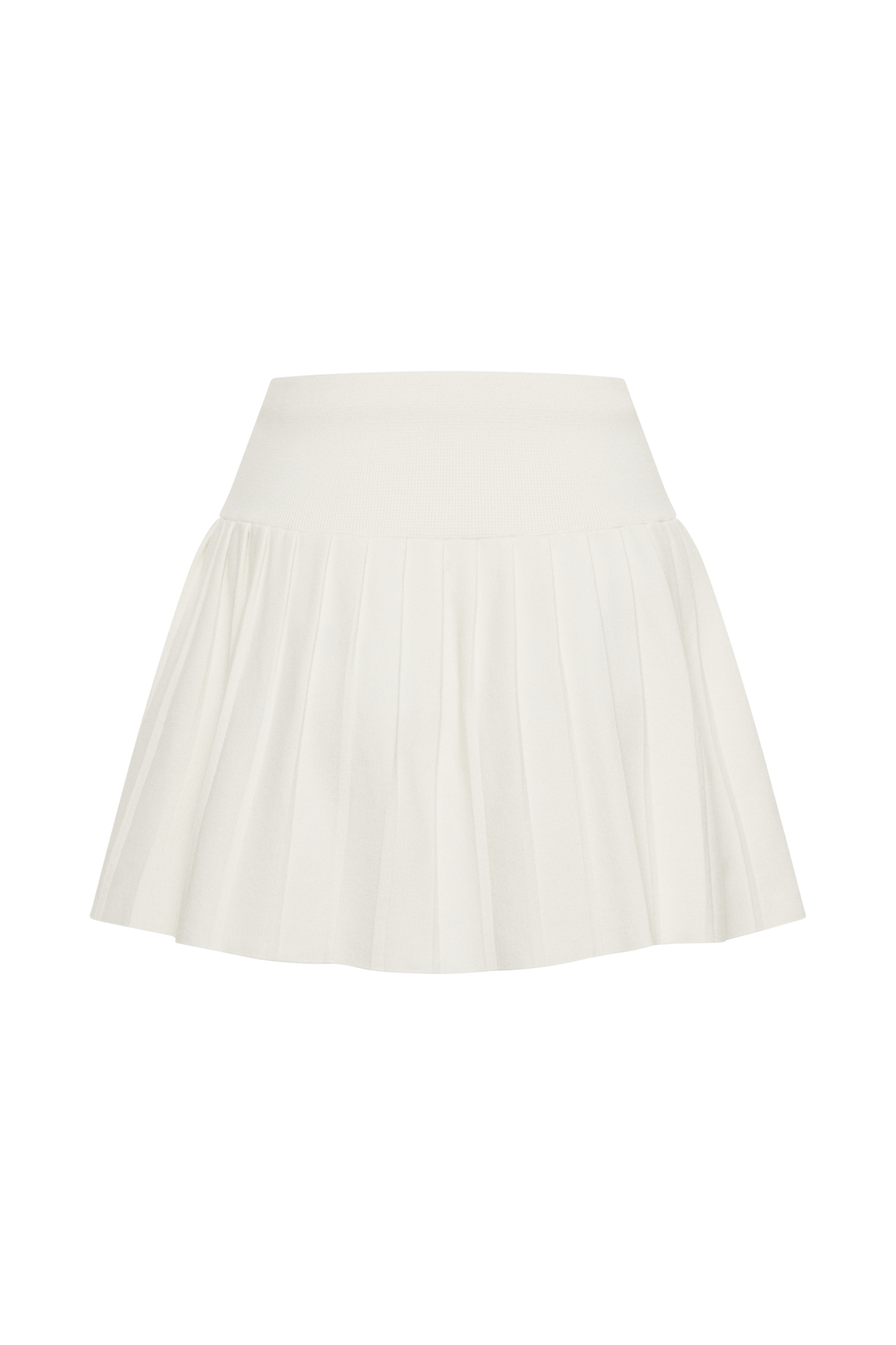 ROF Beverly Knit Pileli Mini Etek - Fildişi