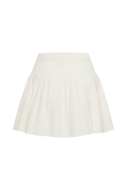 ROF Beverly Knit Pileli Mini Etek - Fildişi