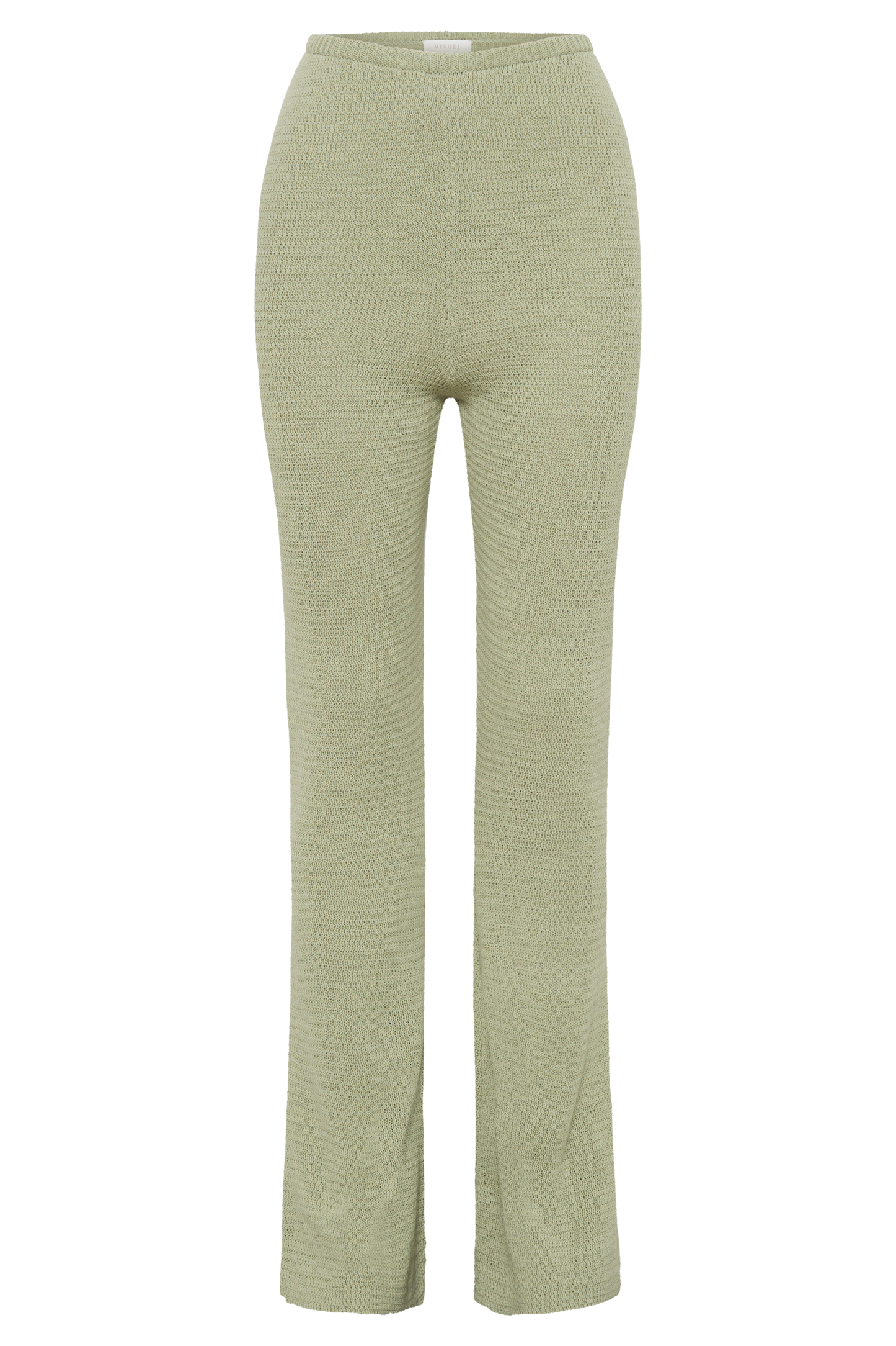 ROF Ridley Düz Paça Örgü Pantolon - Pastel Yeşil