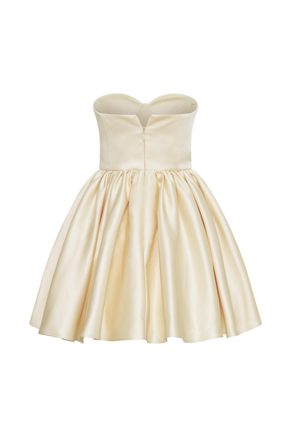 ROF Hollie Yapılı Korse Mini Elbise - Gold