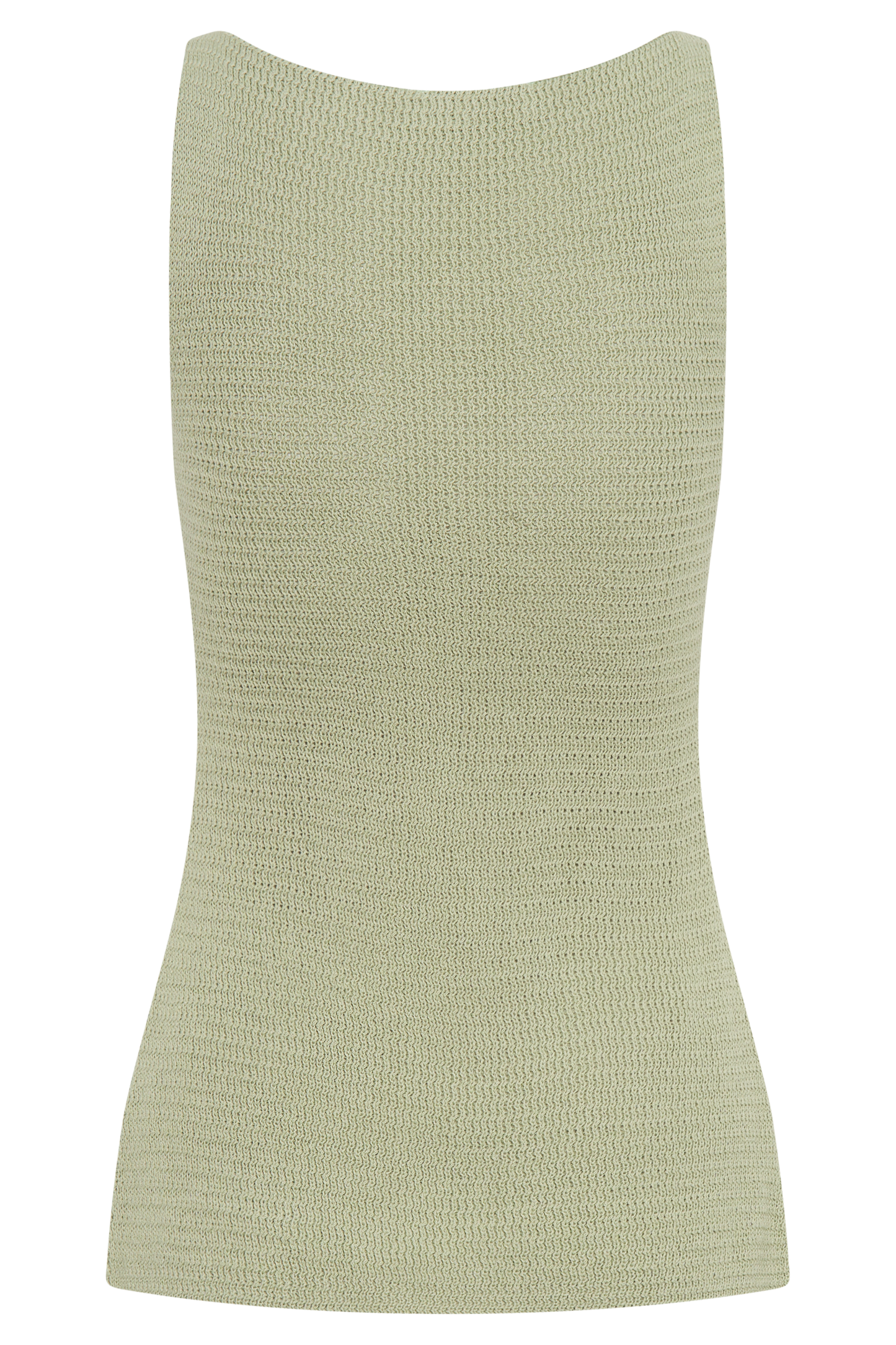 ROF Ridley Yırtmaçlı Örgü Atlet - Pastel Yeşil