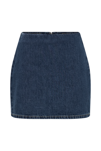 ROF Ellie Denim Mini Etek - Koyu Mavi