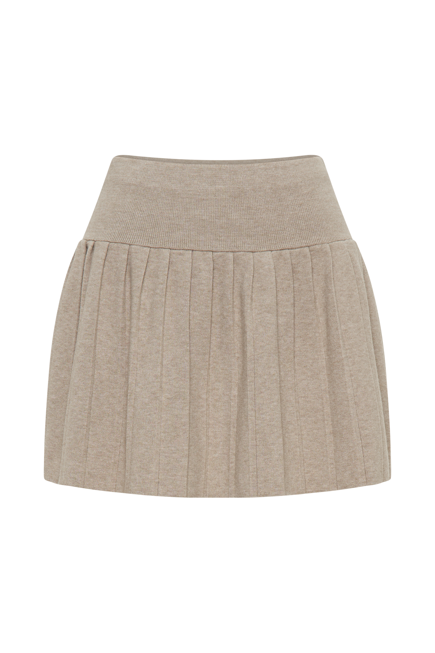 ROF Beverly Knit Pileli Mini Etek - Meşe