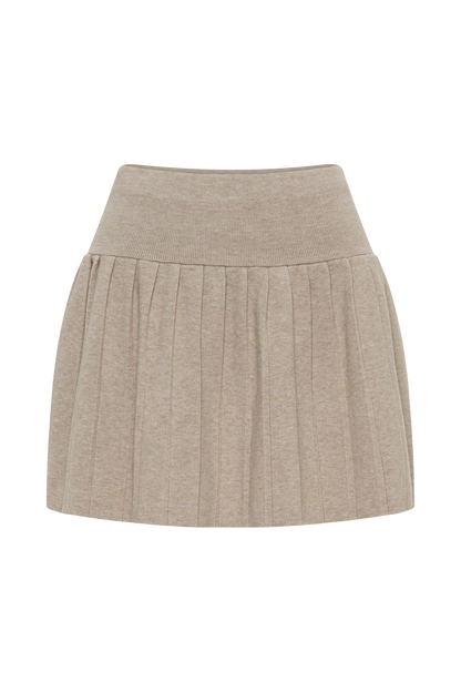 ROF Beverly Knit Pileli Mini Etek - Meşe