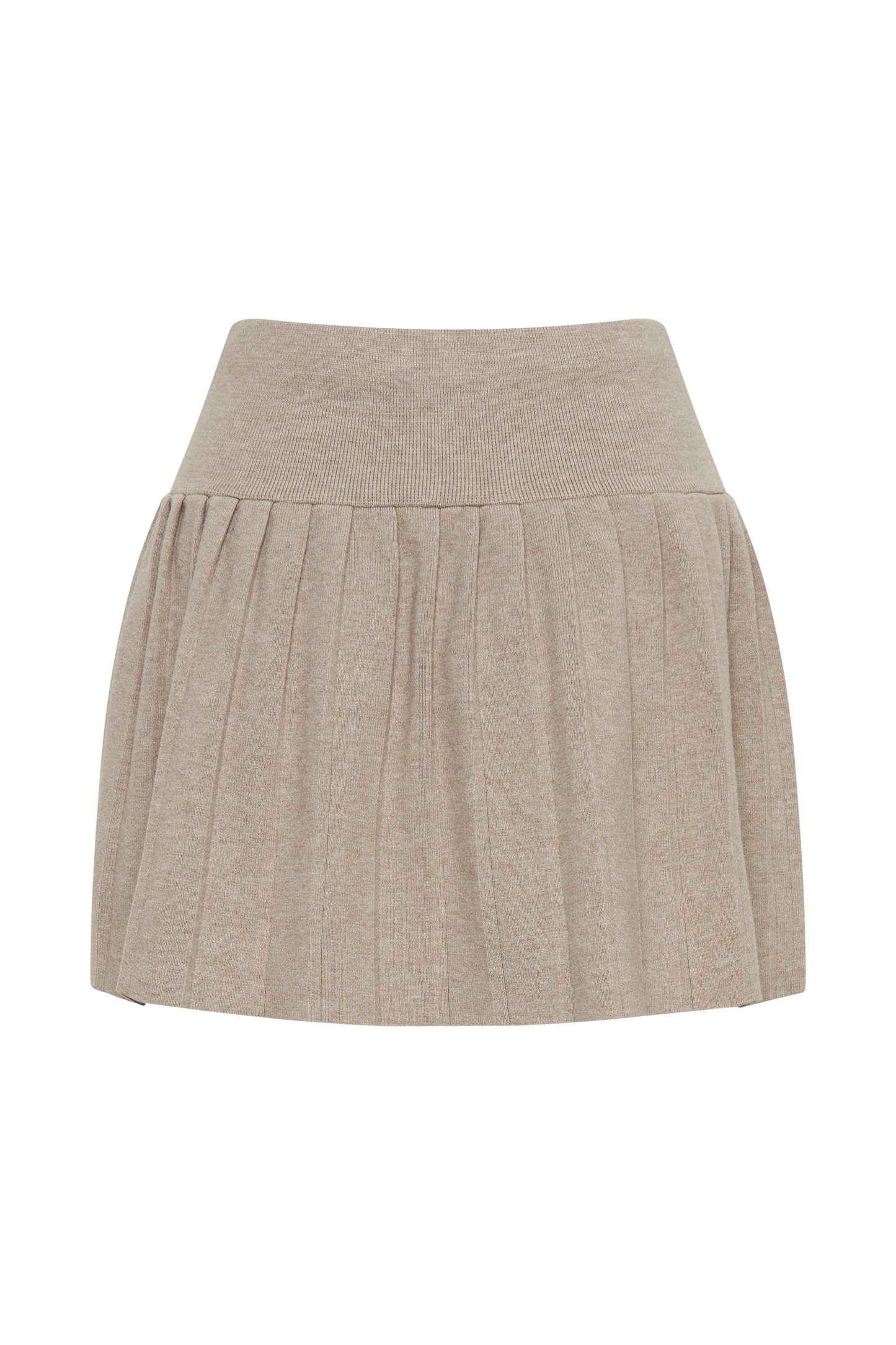 ROF Beverly Knit Pileli Mini Etek - Meşe
