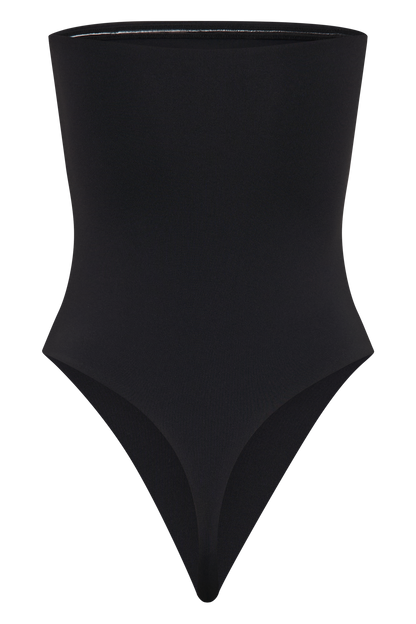 ROF Romina Geri Dönüşümlü Naylon Dantelli Bodysuit - Siyah