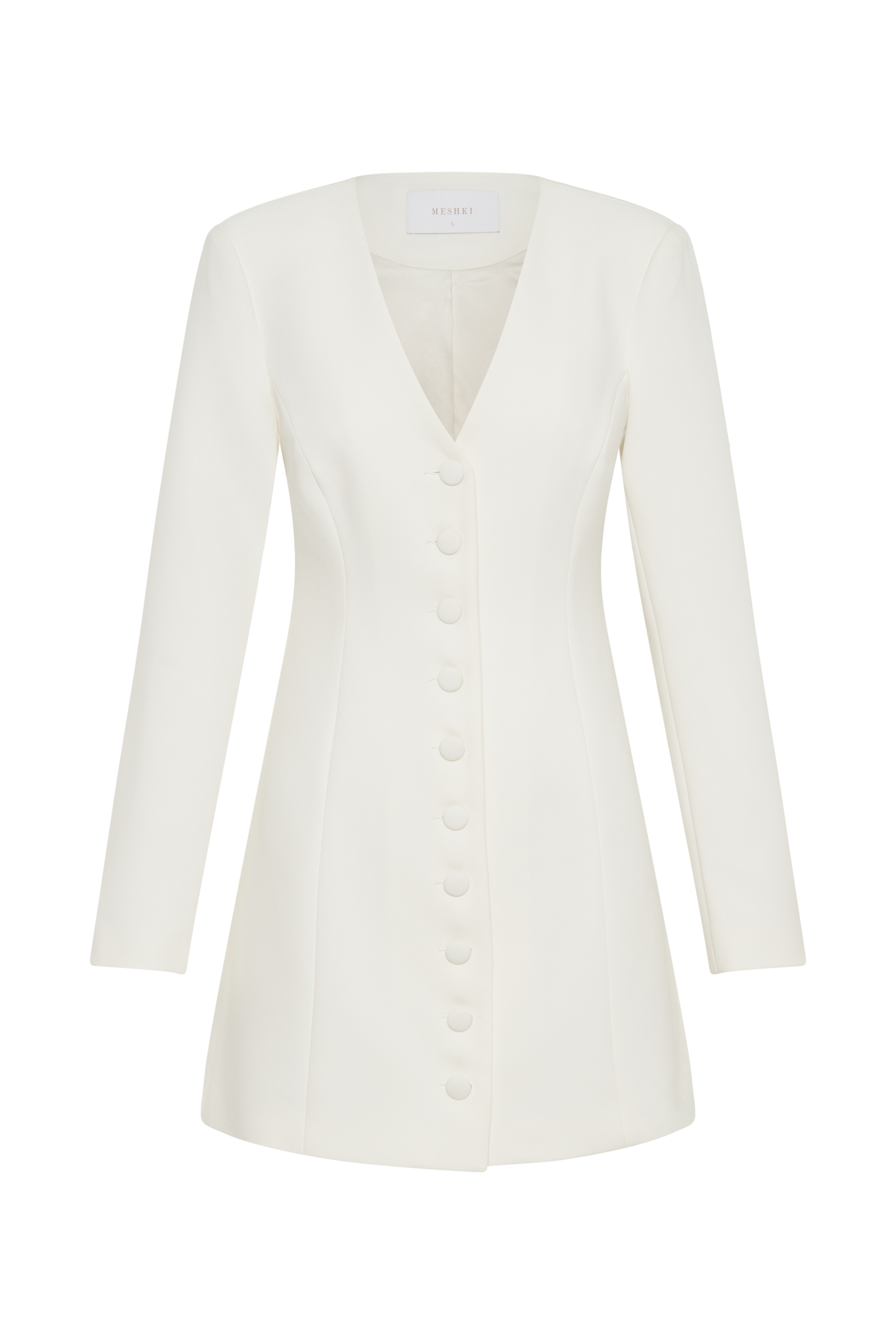 ROF Hurley Uzun Kollu Blazer Mini Elbise - Fildişi